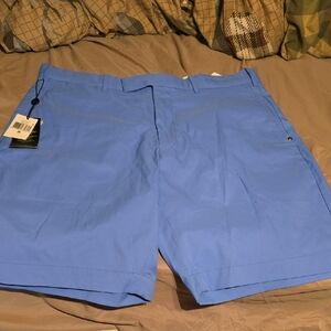 Ralph Lauren RLX Light Blue Classic Fit Flat Front Shorts